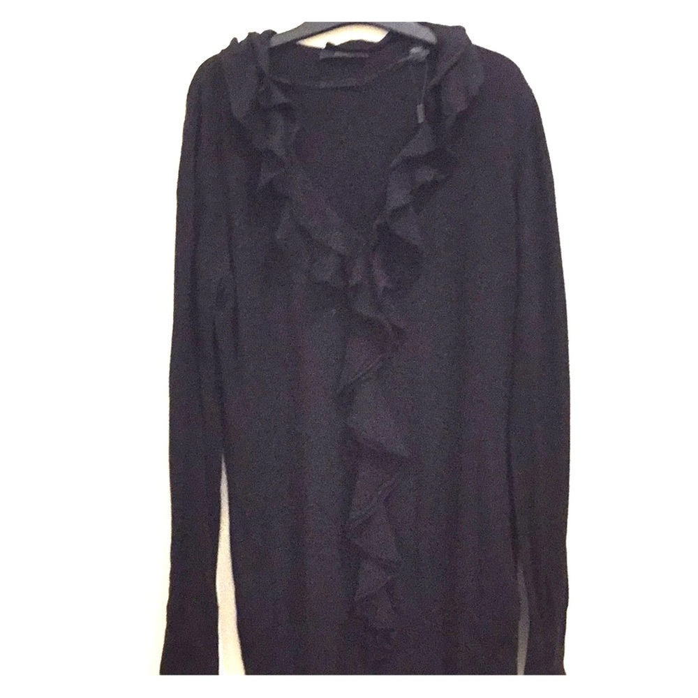 Esprit black ruffle neck sweater